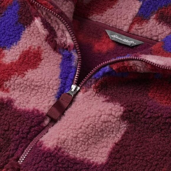 Eddie Bauer We Wander Fleece 1/4-Zip | Small | Dark Berry - Picture 3 of 9